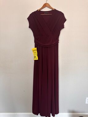 Koh Koh Size 2XL Burgundy Maxi Dress Prom Gown